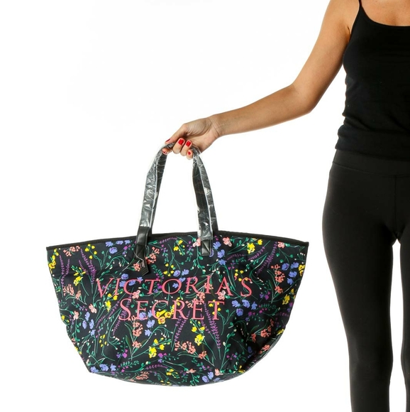*VS* Large Floral Canvas Tote - Picture 7 of 8